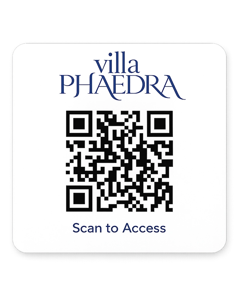 QR Scan αυτοκόλλητο για γραφεία, πόρτες ή αλλού για καταλύματα και ξενοδοχεία