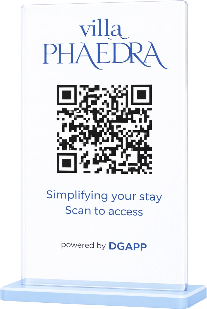 Διαφανές Επιτραπέζιο Ακρυλικό Stand Μοντέρνο και minimal design, ιδανικό για το δωμάτι, την reception ή αλλους χώρους.